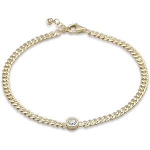 Elegant Gold Bracelet with Crystal Accent